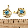 Synthetic Turquoise Pendants STAS-U024-15G-06-3
