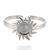 Non-Tarnish 304 Stainless Steel Sun Cuff Rings LS-RJEW-N038-116P-3