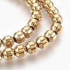 Electroplated Non-magnetic Synthetic Hematite Bead Strand G-E498-12A-01-1