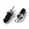 Natural Obsidian Pointed Pendants G-K329-67P-3