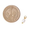 Natural Cultured Freshwater Pearl Potato Charms with Brass Jump Rings PALLOY-JF04176-01-2