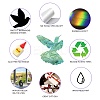 7PCS 2 Styles PVC Stickers Dazzling Color Window Stickers 3D Laser Hummingbird Electrostatic Glass Window Stickers JX828A-5