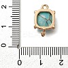 Brass Glass Imitation Gemstone Connector Charms KK-Z076-01G-06-3