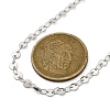 Anti-Tarnish 304 Stainless Steel Flat Sequin Chain Necklaces for Women NJEW-K255-28P-5
