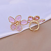 Alloy & Rhinestone/Synthetic Quartz Cuff Rings FS-WGD97BC-04-2