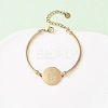Religion 304 Stainless Steel Link Bracelets for Women BJEW-F524-02C-G-1