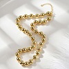 Rack Plating Brass Ball Chain Necklaces for Women NJEW-G102-01D-G-3