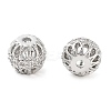 Brass Micro Pave Clear Cubic Zirconia Beads KK-U028-23P-2