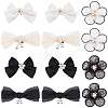 6 Styles Polyester/Cloth Bowknot/Flower Bridal Shoe Decoration with Plastic Imitation Pearl AJEW-PH0012-07-7