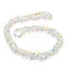 AB Color Plated Electroplate Transparent Glass Beads Strands EGLA-G037-04A-AB01-2