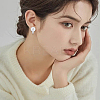 16Pcs 2 Colors Brass Clip-on Earring Findings KK-BBC0022-29-5