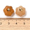 Natural Topaz Jade Pumpkin Charms with Golden Tone Brass Bails G-C158-06G-02-3