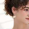48 Pairs 4 Style Iron Hoop Earring Findings IFIN-CA0001-56-6