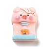 Colorful Pig Theme Opaque Resin Cabochons LS-CRES-U002-02F-1