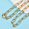 304 Stainless Steel Paperclip Chains Necklaces NJEW-Z102-02G-1