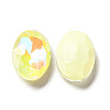 Mocha Fluorescent Style Glass Rhinestone Cabochons X-GGLA-M005-01A-226MK-2
