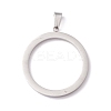 304 Stainless Steel Rhinestone Pendants STAS-P302-01P-2