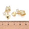 Brass Micro Pave Clear Cubic Zirconia Pendants KK-T075-88G-3