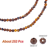  2 Strands Natural Tiger Eye Beads Strands G-NB0004-15-2