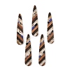 Transparent Resin & Walnut Wood Big Pendants RESI-E050-01A-01-1