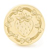 Golden Tone Round Wax Seal Brass Stamp Heads AJEW-Z034-01G-08-2