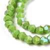 Opaque Solid Color Electroplate Glass Beads Strands EGLA-A039-P2mm-L21-2