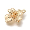 Flower Rack Plating Brass Micro Pave Cubic Zirconia Pendants KK-S399-04B-2