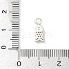 Brass Micro Pave Clear Cubic Zirconia Charms KK-H528-04A-P-3