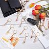 2 Sets Baptism Beaded Glass Pearl Angel Keychain KEYC-PH0001-74-4