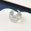 304 Stainless Steel Cuff Rings for Women RJEW-A079-08C-P-3