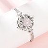 Rotating Sun Natural Rose Quartz Link Bracelets GG-CBA0251-11P-01-1