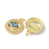 Brass Micro Pave Cubic Zirconia Pendants X-KK-A197-10G-2