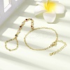 Brass Micro Pave Cubic Zirconia Mittens Bracelets BJEW-C156-01G-2