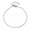 304 Stainless Steel Paperpclip Chains Bracelets for Women BJEW-U043-01P-4