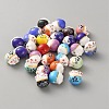 Handmade Printed Porcelain Beads PORC-WH0013-21B-1