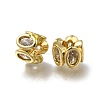 Brass Micro Pave Clear Cubic Zirconia Beads ZIRC-I070-060G-1