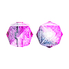 Two Tone Transparent Spray Painted Acrylic Beads ACRP-T005-10mm-26-M-5