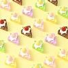 30Pcs 5 Colors Opaque Resin Imitation Food Pendants RESI-CJ0003-45-8