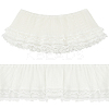 5 yards Double Layer Polyester Pleated Lace Ribbon OCOR-FG0002-12B-1