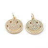 Brass Micro Pave Clear Cubic Zirconia Pendants X-ZIRC-Z014-08G-2