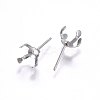 Tarnish Resistant 304 Stainless Steel Stud Earring Findings STAS-I095--08P-B-2