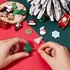 18Pcs 9 Styles Christmas Theme Silicone Focal Beads SIL-SC0002-28-3