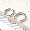 304 Stainless Steel Oval Hoop Earrings for Women EJEW-C096-66P-5