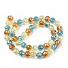 Electroplate Glass Beads Strands EGLA-D300-06-8mm-24-3