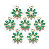 Light Gold Plated Alloy Pendants ENAM-T009-39E-1