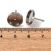 201 Stainless Steel Stud Earring Findings STAS-D379-10D-P-3