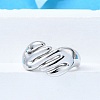 Brass Cuff Rings for Women RJEW-G347-07P-2