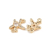 Brass Pave Clear Cubic Zirconia Connector Charms KK-C115-25G-2