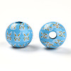 Easter Theme Printed Wood Beads WOOD-T032-22F-2