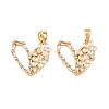Brass Micro Pave Cubic Zirconia Pendants KK-I475-04G-1